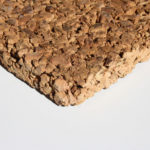 A brown granule material in a rectangle shape against a white background.