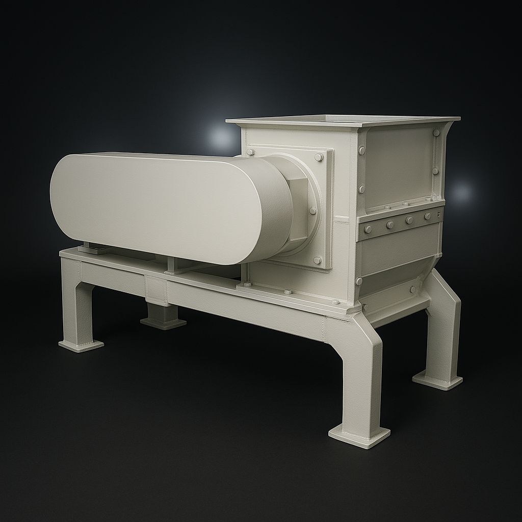 Rotary lump breaker in white housing