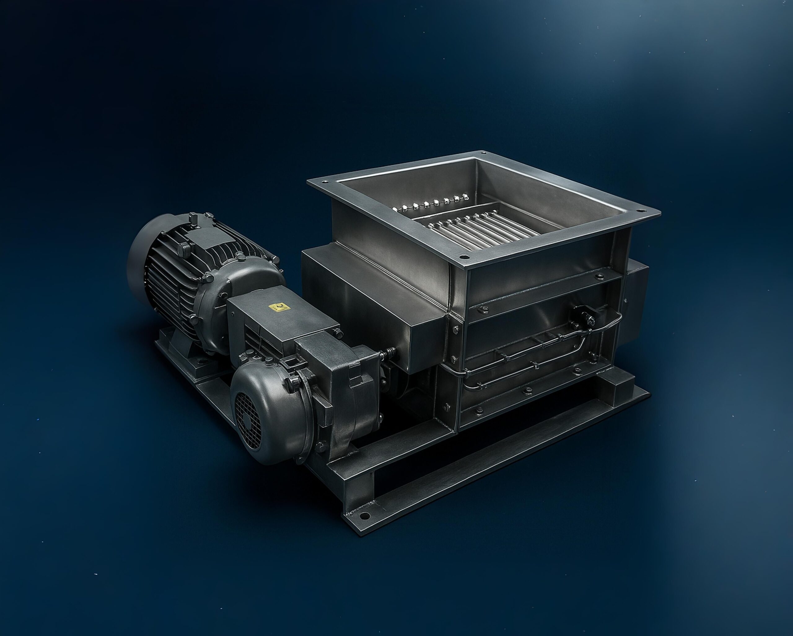 Industrial lump breaker with motor drive