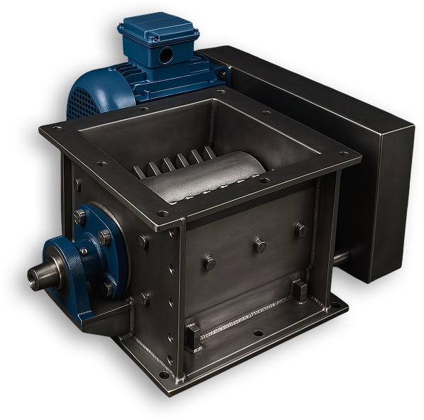 Heavy-duty lump breaker with blue motor